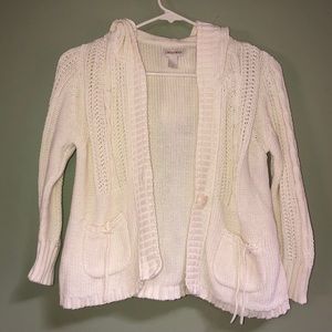 White hoodie cardigan💘
